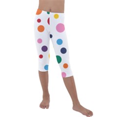 Polka Dot Kids  Lightweight Velour Capri Leggings  by 8989
