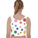 Polka Dot Velvet Racer Back Crop Top View2