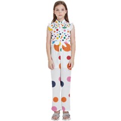 Polka Dot Kids  Sleeveless Ruffle Edge Band Collar Chiffon One Piece by 8989