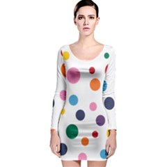 Polka Dot Long Sleeve Bodycon Dress by 8989