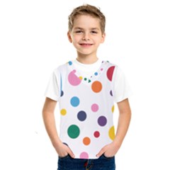 Polka Dot Kids  Basketball Tank Top by 8989