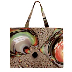 Fractal Background Pattern Texture Abstract Design Abstract Zipper Mini Tote Bag by Ravend
