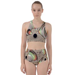 Fractal Background Pattern Texture Abstract Design Abstract Racer Back Bikini Set by Ravend