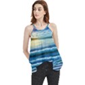 Sunset Beach Waves Flowy Camisole Tank Top View1