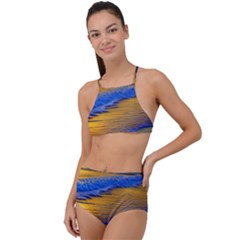 Waves Of Gold High Waist Tankini Set by GardenOfOphir