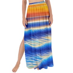 Summer Sunset Surf Maxi Chiffon Tie-up Sarong by GardenOfOphir