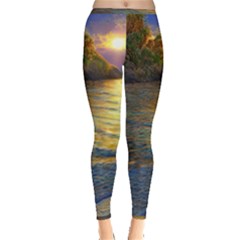 Sunset At The Surf Inside Out Leggings by GardenOfOphir