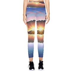 Majestic Lake Pocket Leggings  by GardenOfOphir