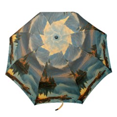 Dazzling Sunset Folding Umbrellas by GardenOfOphir