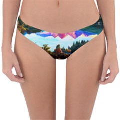 Solemn Soft Pastel Sunset Reversible Hipster Bikini Bottoms by GardenOfOphir