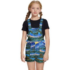 Stunning Sunset By The Lake Kids  Short Overalls by GardenOfOphir