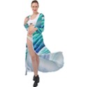 Pastel Beach Wave I Maxi Chiffon Beach Wrap View1