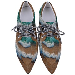 Abstract Waves Summertime On The Sea Pointed Oxford Shoes by GardenOfOphir