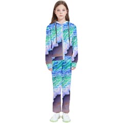 Blue Wave Ii Kids  Tracksuit by GardenOfOphir