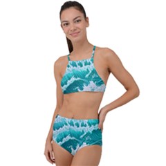 Waves On The Ocean Ii High Waist Tankini Set by GardenOfOphir