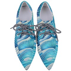 Sea Of Blue Pointed Oxford Shoes by GardenOfOphir
