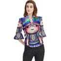 Necromancy Conjuration Magical Loose Horn Sleeve Chiffon Blouse View1