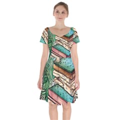 Sacred Mushroom Spell Charm Short Sleeve Bardot Dress by GardenOfOphir
