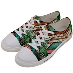 Sacred Mushroom Spell Charm Men s Low Top Canvas Sneakers by GardenOfOphir