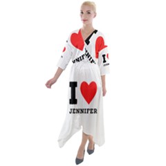 I Love Jennifer  Quarter Sleeve Wrap Front Maxi Dress by ilovewhateva