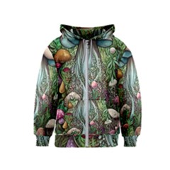 Craft Mushroom Kids  Zipper Hoodie by GardenOfOphir