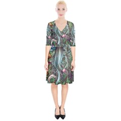 Craft Mushroom Wrap Up Cocktail Dress by GardenOfOphir