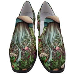 Craft Mushroom Women Slip On Heel Loafers by GardenOfOphir