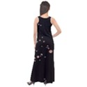 Abstract Rose Gold Glitter Background Sleeveless Velour Maxi Dress View2