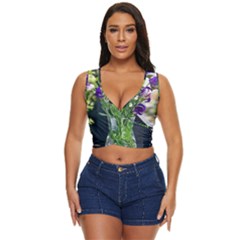 Cute Flower Wallpaper Women s Sleeveless Wrap Top by artworkshop