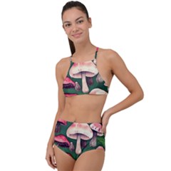 Foraging In The Mushroom Zone High Waist Tankini Set by GardenOfOphir