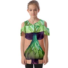 A Light Fantasy Fold Over Open Sleeve Top by GardenOfOphir