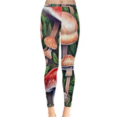 Rustic Mushroom Inside Out Leggings by GardenOfOphir