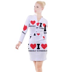 I Love Kimberly Button Long Sleeve Dress by ilovewhateva