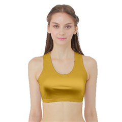 Goldenrod Orange	 - 	sports Bra With Border by ColorfulSportsWear