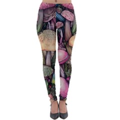Mushroom Magic Lightweight Velour Leggings by GardenOfOphir