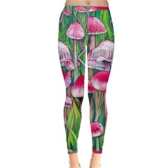 Forest Mushrooms Inside Out Leggings by GardenOfOphir