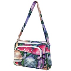 Foraging Mushroom Front Pocket Crossbody Bag by GardenOfOphir