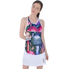 Foraging Mushroom Racer Back Mesh Tank Top by GardenOfOphir