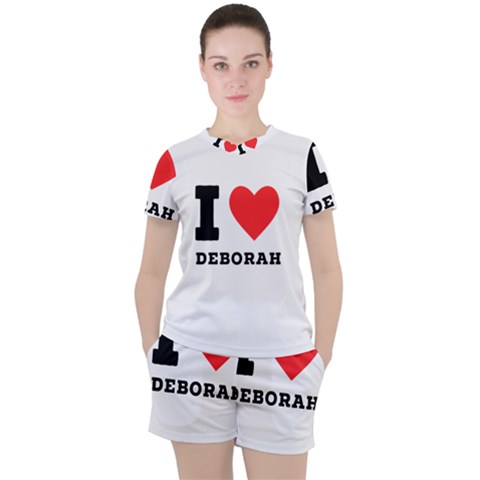I Love Deborah Women s Tee And Shorts Set by ilovewhateva