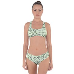 Multicolored Chemical Bond Illustration Chemistry Formula Science Criss Cross Bikini Set by Jancukart