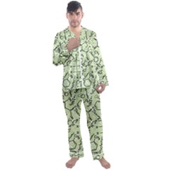 Multicolored Chemical Bond Illustration Chemistry Formula Science Men s Long Sleeve Satin Pajamas Set by Jancukart