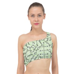Multicolored Chemical Bond Illustration Chemistry Formula Science Spliced Up Bikini Top  by Jancukart