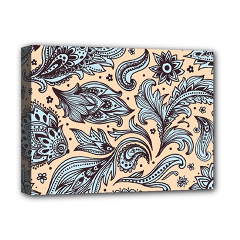 Texture Ornament Paisley Deluxe Canvas 16  X 12  (stretched)  by Jancukart