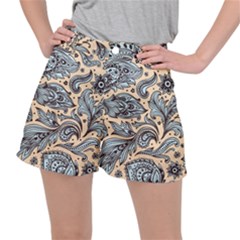 Texture Ornament Paisley Ripstop Shorts by Jancukart