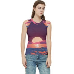 Sunset Ocean Beach Water Tropical Island Vacation 5 Women s Raglan Cap Sleeve Tee by Pakemis