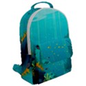 Intro Youtube Background Wallpaper Aquatic Water Flap Pocket Backpack (Large) View2