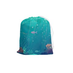 Ai Generated Ocean Sea Fish Aquatic Water Nature 3 Drawstring Pouch (medium) by Pakemis