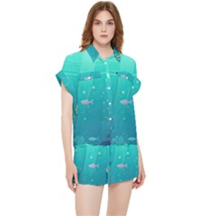 Ai Generated Ocean Sea Fish Aquatic Water Nature 3 Chiffon Lounge Set by Pakemis