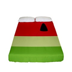 Watermelon Fruit Food Healthy Vitamins Nutrition Fitted Sheet (full/ Double Size) by Wegoenart