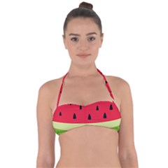 Watermelon Fruit Food Healthy Vitamins Nutrition Halter Bandeau Bikini Top by Wegoenart